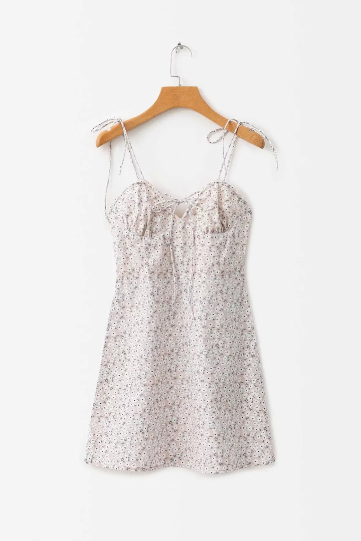 Small Floral Slip Dress Sexy Sleeveless Print Floral Dresses