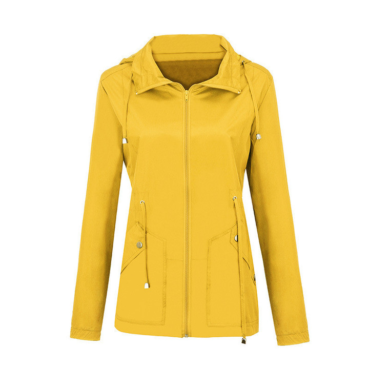 Outdoor Women's Waterproof Jacket Hooded Raincoat Coats