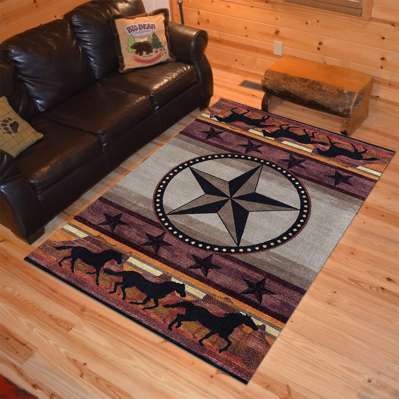 Horse rug cowboy rug native american styles rug living room rug home decor