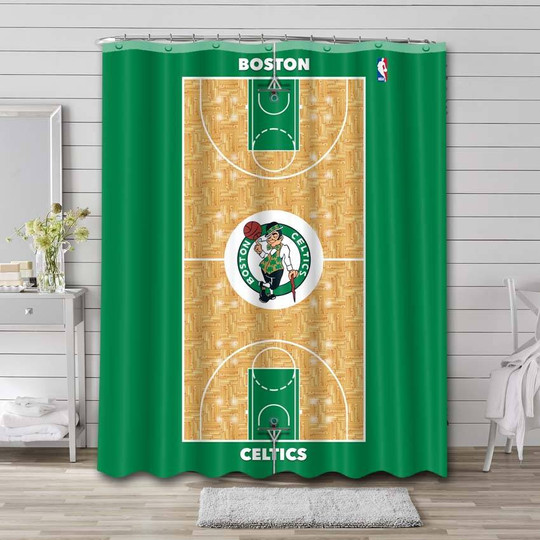Boston Celtics Logo Arenas Home, Boston Celtics Shower Curtain