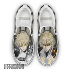 Genos Shoes Custom One Punch Man Anime Classic Slip-On Sneakers - LittleOwh - 1