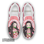 Nezuko Kamado Shoes Custom KNY Anime Classic Slip-On Sneakers - LittleOwh - 1