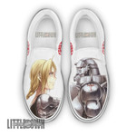 Fullmetal Alchemist Edward x Alphonse Shoes Custom Anime Classic Slip-On Sneakers - LittleOwh - 1