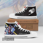 Gray Fullbuster High Top Canvas Shoes Custom Fairy Tail Anime Sneakers - LittleOwh - 1