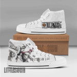 Trafalgar D. Water Law 1Piece Anime Custom All Star High Top Sneakers Canvas Shoes - LittleOwh - 1