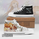 Asada Shino High Top Canvas Shoes Custom Sword Art Online Anime Mixed Manga Style - LittleOwh - 1