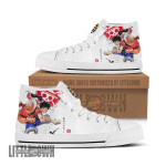 Monkey D. Luffy High Top Canvas Shoes 1Piece Anime Mixed Manga Style - LittleOwh - 1