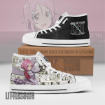 Shinozaki Rika High Top Canvas Shoes Custom Sword Art Online Anime Mixed Manga Style - LittleOwh - 1