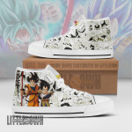 Goku x Vegeta High Top Canvas Shoes Custom Dragon Ball Anime Mixed Manga Style - LittleOwh - 1