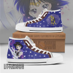 Sailor Saturn High Top Shoes Custom Sailor Moon Anime Canvas Sneakers - LittleOwh - 1