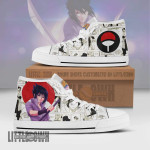 Sasuke Shoes Nrt High Tops Anime Canvas Sneakers Uchiha Mixed Manga Style - LittleOwh - 1