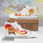 Aang High Top Canvas Shoes Custom Firebending Avatar: The Last Airbender Anime Sneakers - LittleOwh - 1