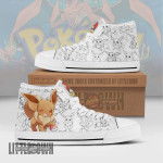 Eevee High Top Canvas Shoes Custom Pokemon Anime Sneakers - LittleOwh - 1