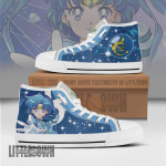 Sailor Mercury High Top Shoes Custom Sailor Moon Anime Canvas Sneakers - LittleOwh - 1