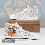 Blaziken High Top Canvas Shoes Custom Pokemon Anime Sneakers - LittleOwh - 1