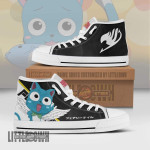 Happy High Top Canvas Shoes Custom Fairy Tail Anime Sneakers - LittleOwh - 1