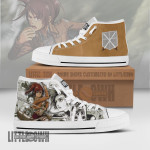 Sasha Braus High Top Canvas Shoes Custom Attack on Titan Anime Mixed Manga - LittleOwh - 1