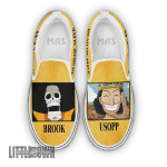 Usopp X Brook Shoes Custom One Piece Anime Classic Slip-On Sneakers