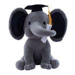 10 Inch Dark Grey Dr. Elephant Comfort Soft Plush Toy