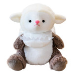 12 Inch Cute White Goat Plush Toy Wear Coat