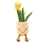 10 Inch / 14 Inch Cute Yellow Tulip Smiley Plush Toy