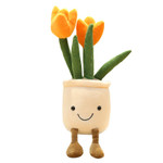 10 Inch / 14 Inch Cute Orange Tulip Smiley Plush Toy