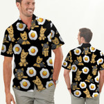 Yorkshire Terrier Cute Eggs Tropical Men Hawaiian Shirt For Dog Lovers In Summer