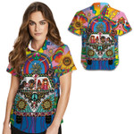 Dachshund Hippie Hawaiian Shirt For Women For Hippie Lovers - Gift For Dachshund Dog Lovers