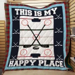 This Is My Happy Place - Hockey Quilt - Gift For Hockey Lovers