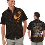 Types of Guitars Pattern I'm Playing My Guitar Men Button Up Hawaiian Shirt For Guitarist Music Lovers In Daily Life