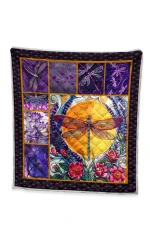 Dragonfly Quilt - Gift For Dragonfly Lovers