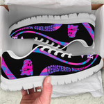 Purple Holographic Halloween Registered Nurse Sneakerss Shoes - Nurses Day Gifts