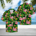 Flamingo Tropical Wild Flower Hawaiian Shirt Aloha Shirt For Summer