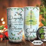 Personalized Dragonfly Christmas Stainless Steel Tumbler
