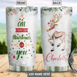 Personalized Christmas Stainless Steel Tumbler