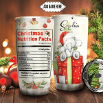 Personalized Elephant Christmas Fact Stainless Steel Tumbler