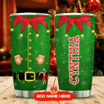 Personalized Elf Christmas Clothes Style Stainless Steel Tumbler