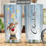 Personalized Autism Awareness Christmas Stainless Steel Tumbler