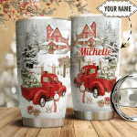 Personalized Christmas Truck Stainless Steel Tumbler