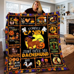 Dachshund Halloween Quilt Blanket