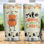 Halloween Character Costumes Halloween Pattern Witch Boo Ghost Scary Pumpkin Trick Or Treat Halloween Stainless Steel Tumbler