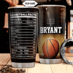 Larvasy Basketball Facts Personalized Stainless Steel Tumbler