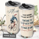 Larvasy Bicycle Personalized Stainless Steel Tumbler