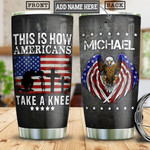 Larvasy Americans Knee God Personalized Stainless Steel Tumbler