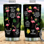 Larvasy 8 Signs That You Are Secretly A Flamingo Flamingo Pattern Flamingo Gifts For Women Flamingo Present Gift For Flamingo Lover Dngb0906001Z Stainless Steel Tumbler
