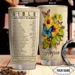 Larvasy Bible Number Personalized Stainless Steel Tumbler