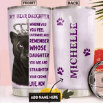 Larvasy Black Mom To Daughter Personalized Stainless Steel Tumbler