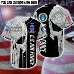 Larvasy Personalized Custom Name Us Air Force Baseball Tee Jersey Shirt