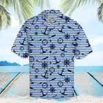 Larvasy Navy Hawaiian Shirt Aloha Shirt For Summer