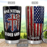 Larvasy America Faith Personalized Stainless Steel Tumbler